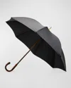 Davek Men's Savile Wood-handle Umbrella In Black