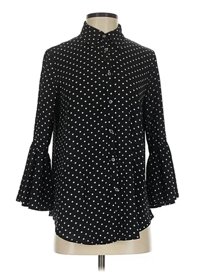 Pre-owned Davi & Dani 3/4 Sleeve Blouse In Black