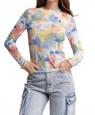 Davi & Dani By Your Side Top In Cobalt In Blue