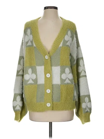Pre-owned Davi & Dani Cardigan Sweater In Green