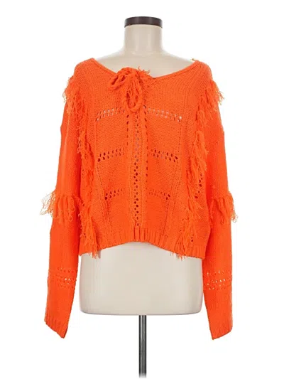 Pre-owned Davi & Dani Cardigan Sweater In Orange