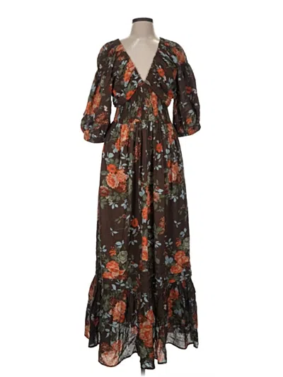 Pre-owned Davi & Dani Casual Dress In Brown