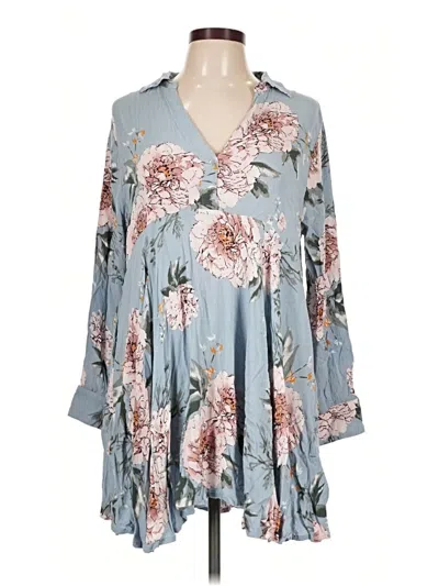 Pre-owned Davi & Dani Casual Dress In Gray