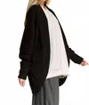 Davi & Dani Dolman Long Sleeve Shawl Jacket - Plus In Black