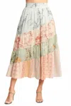 Davi & Dani Floral Dreams Midi Skirt In Multi In Multi