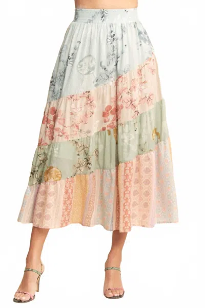 Davi & Dani Floral Dreams Midi Skirt In Multi