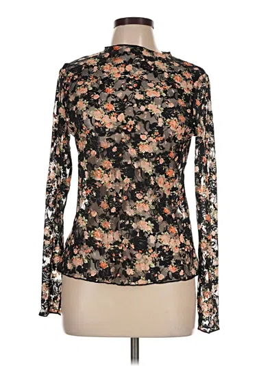 Pre-owned Davi & Dani Long Sleeve Blouse In Black