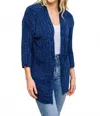 Davi & Dani Mountain Mornings Cardigan In Navy In Blue