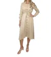 Davi & Dani Mrs. Robinson Midi Dress In Taupe In Grey