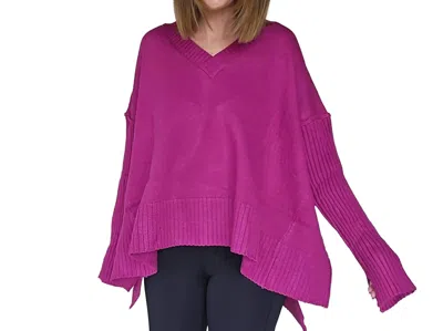 Davi & Dani Oversized Sweater In Orchid In Pink