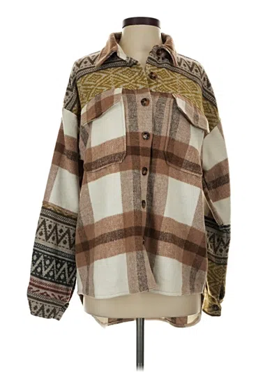 Pre-owned Davi & Dani Poncho In Brown