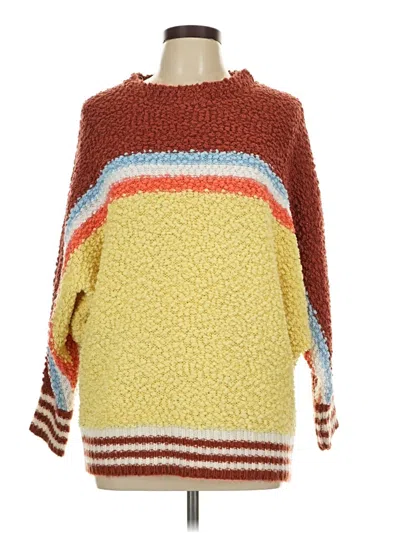 Pre-owned Davi & Dani Poncho In Yellow