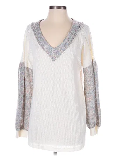 Pre-owned Davi & Dani Pullover Sweater In White
