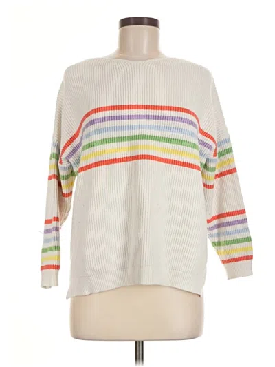 Pre-owned Davi & Dani Pullover Sweater In White