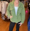Davi & Dani Quincey Quilted Layering Jacket In Olive Green In Green
