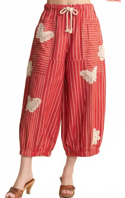 Davi & Dani Rescue Me Pants In Red