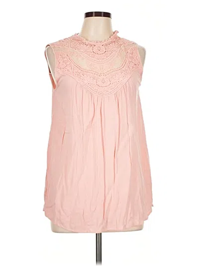 Pre-owned Davi & Dani Sleeveless Blouse In Pink