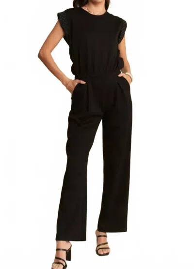 Davi & Dani Stone Cold Jumpsuit In Black
