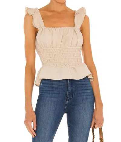 Davi & Dani Women's Leah Flutter Top In Pink In Neutral