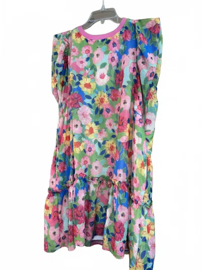 Davi & Dani Women's Print Midi Dress In Floral Pink In Multi