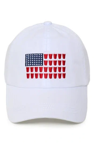 David & Young Americana Cups Patch Baseball Cap In White