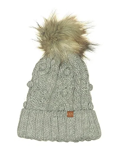 Pre-owned David & Young Beanie Hat In Gray