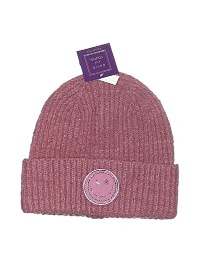 David & Young Beanie Hat In Red