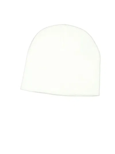 Pre-owned David & Young Beanie Hat In White