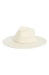 David & Young Bling Band Faux Suede Panama Hat In Gray