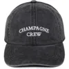 David & Young Champagne Crew Embroidered Baseball Cap In Black