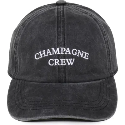 David & Young Champagne Crew Embroidered Baseball Cap In Black