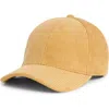 David & Young Corduroy Baseball Cap In Brown