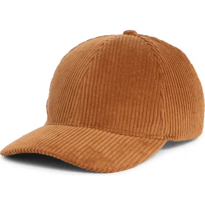 David & Young Corduroy Baseball Cap In Brown