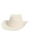 David & Young Corduroy Cowboy Hat In White