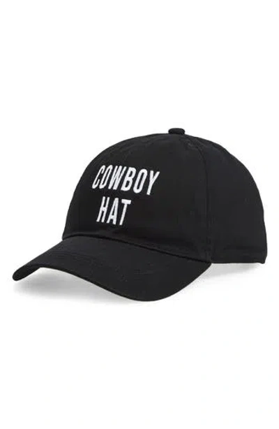 David & Young Cowboy Hat Baseball Cap In Black