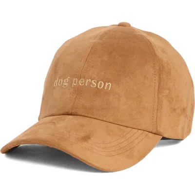 David & Young Dog Person Embroidered Baseball Cap In Brown
