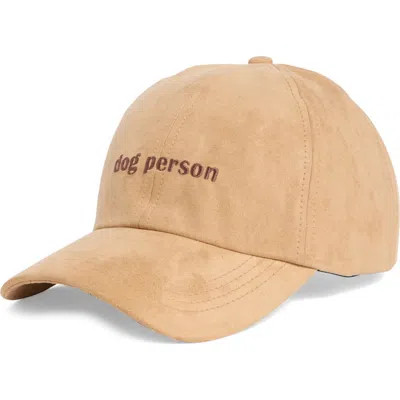 David & Young Dog Person Embroidered Baseball Cap In Sand