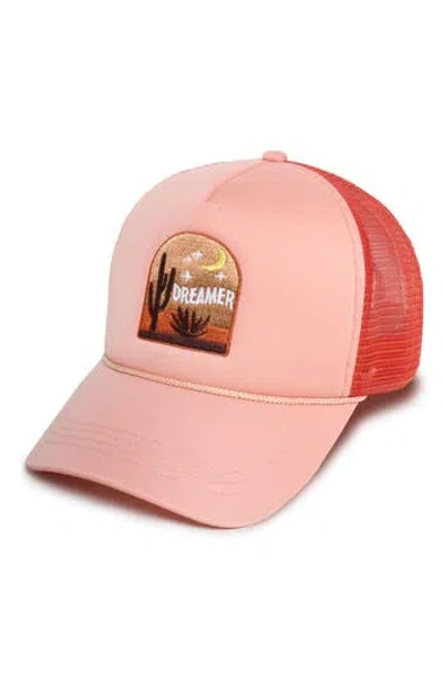 David & Young Dreamer Patch Baseball Cap In Pink