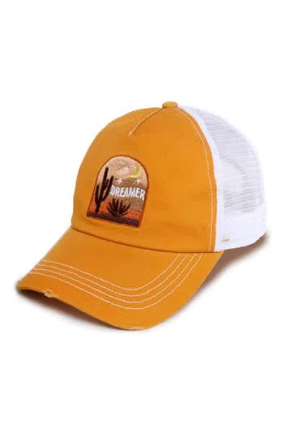 David & Young Dreamer Patch Baseball Cap In Orange