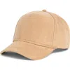David & Young Faux Suede Baseball Cap In Sand