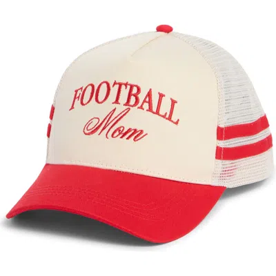 David & Young Football Mom Two-tone Snapback Cap In Red