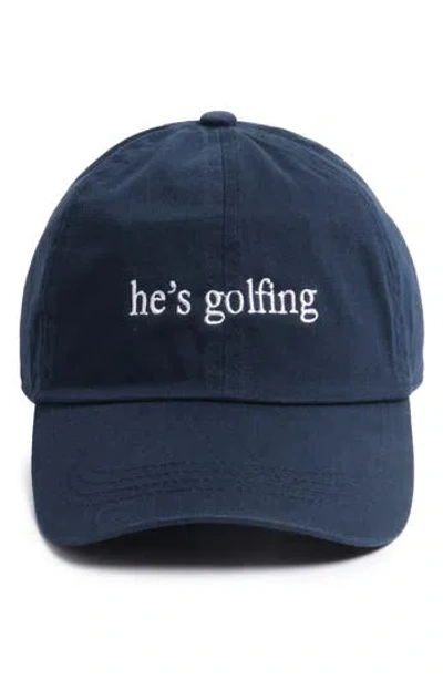 David & Young He's Golfing Cotton Baseball Cap