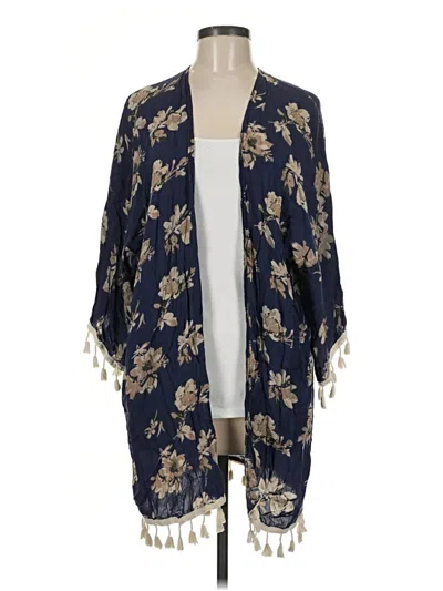 Pre-owned David & Young Kimono In Blue