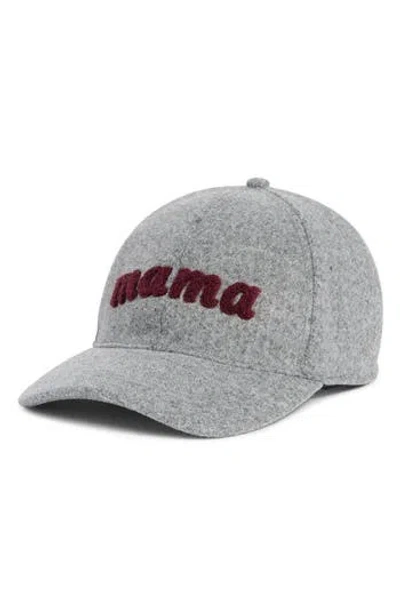 David & Young 'mama' Chenille Patch Baseball Cap In Gray