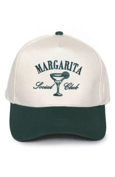 David & Young Margarita Social Club Cotton Trucker Cap In White