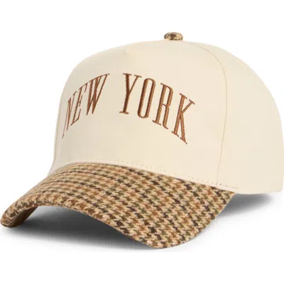 David & Young New York Plaid Bill Adjustable Baseball Cap In Multi