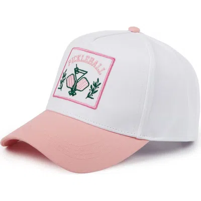 David & Young Pickleball Embroidered Patch Cotton Baseball Cap In Brown