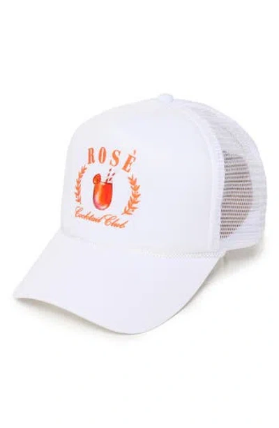 David & Young Rose Cocktail Club Trucker Cap In White