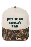 David & Young Santa's Tab Cotton Baseball Cap In Green