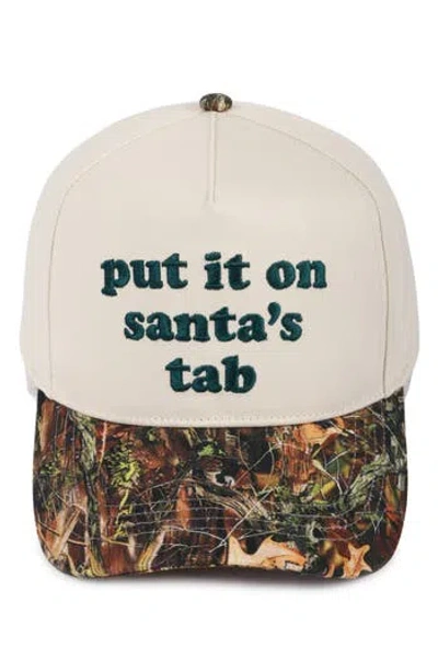 David & Young Santa's Tab Cotton Baseball Cap In Green